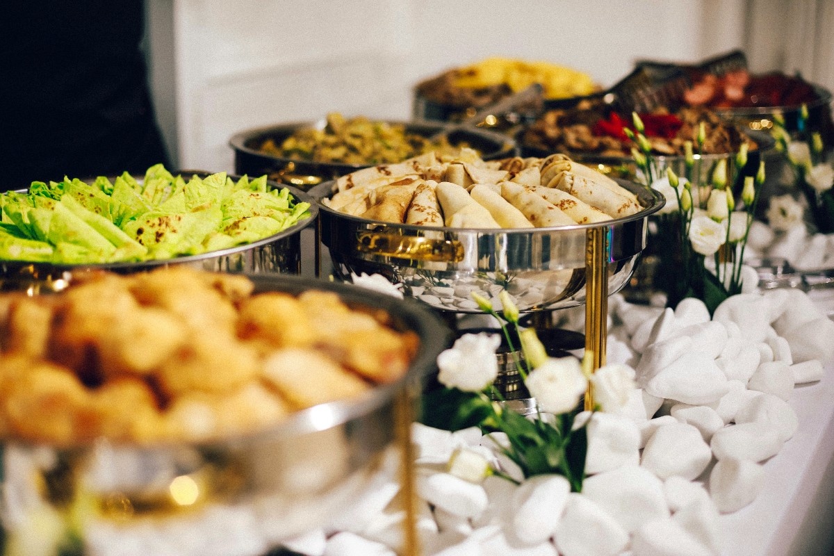 Private dining event table setting